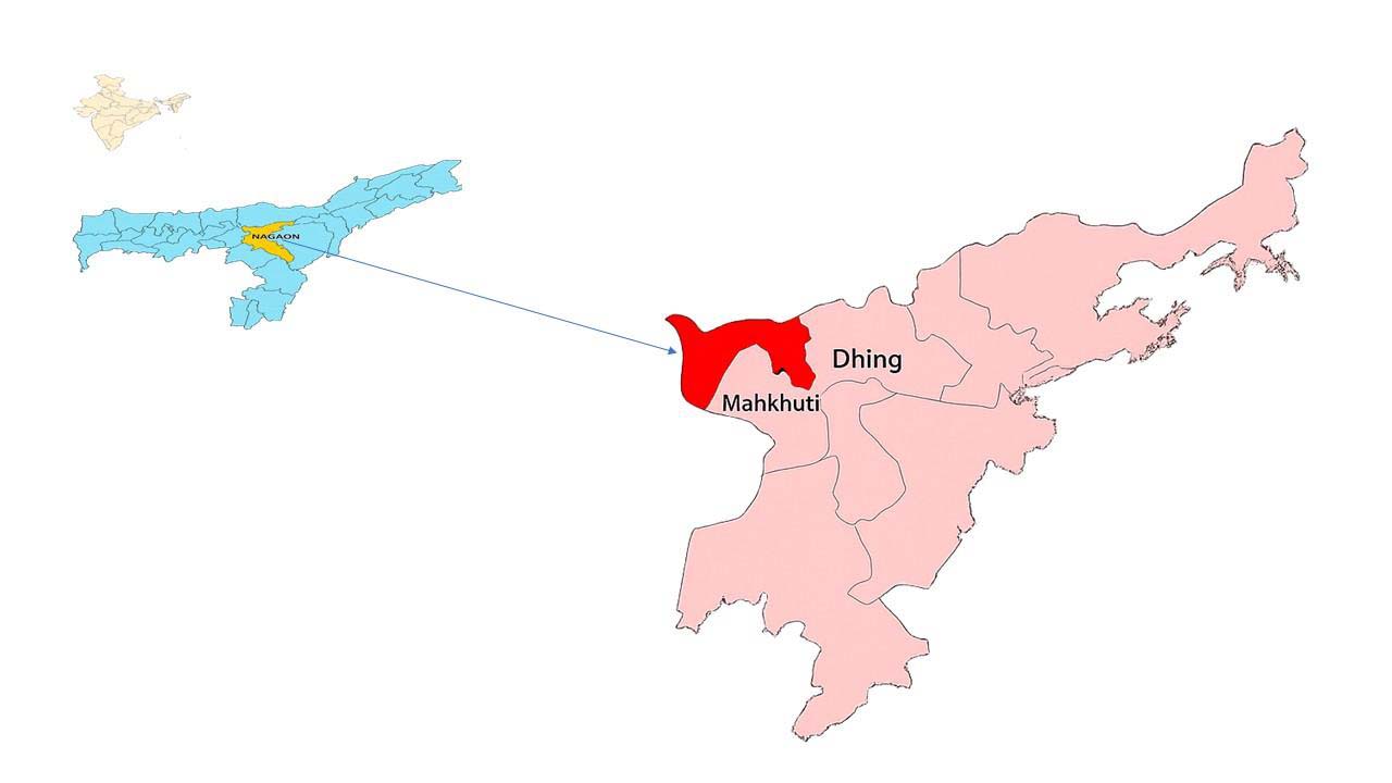 Fig. 1 Map of Study area - Mahkhuti, Dhing